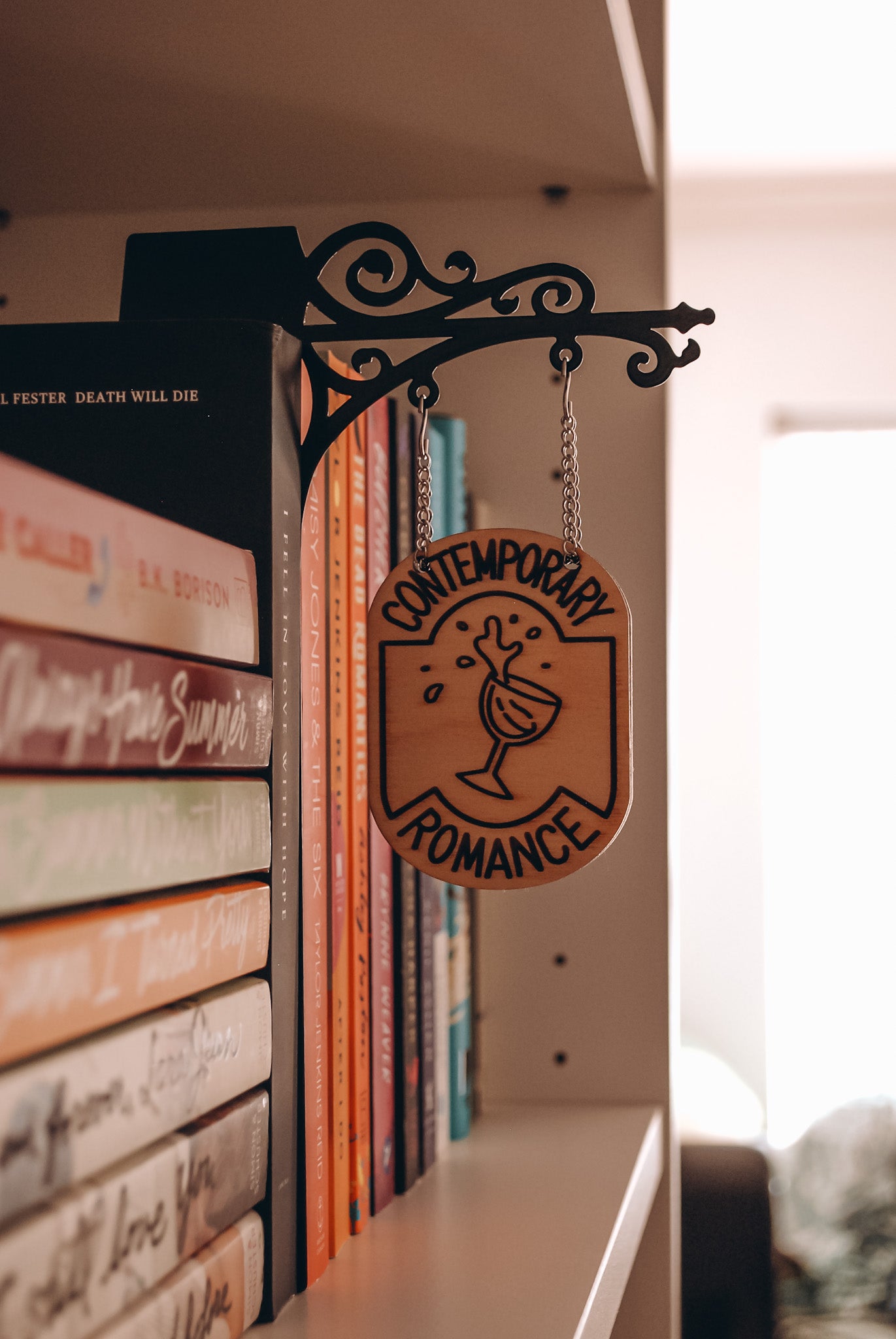 "Contemporary Romance" Bookshelf Tavern Sign
