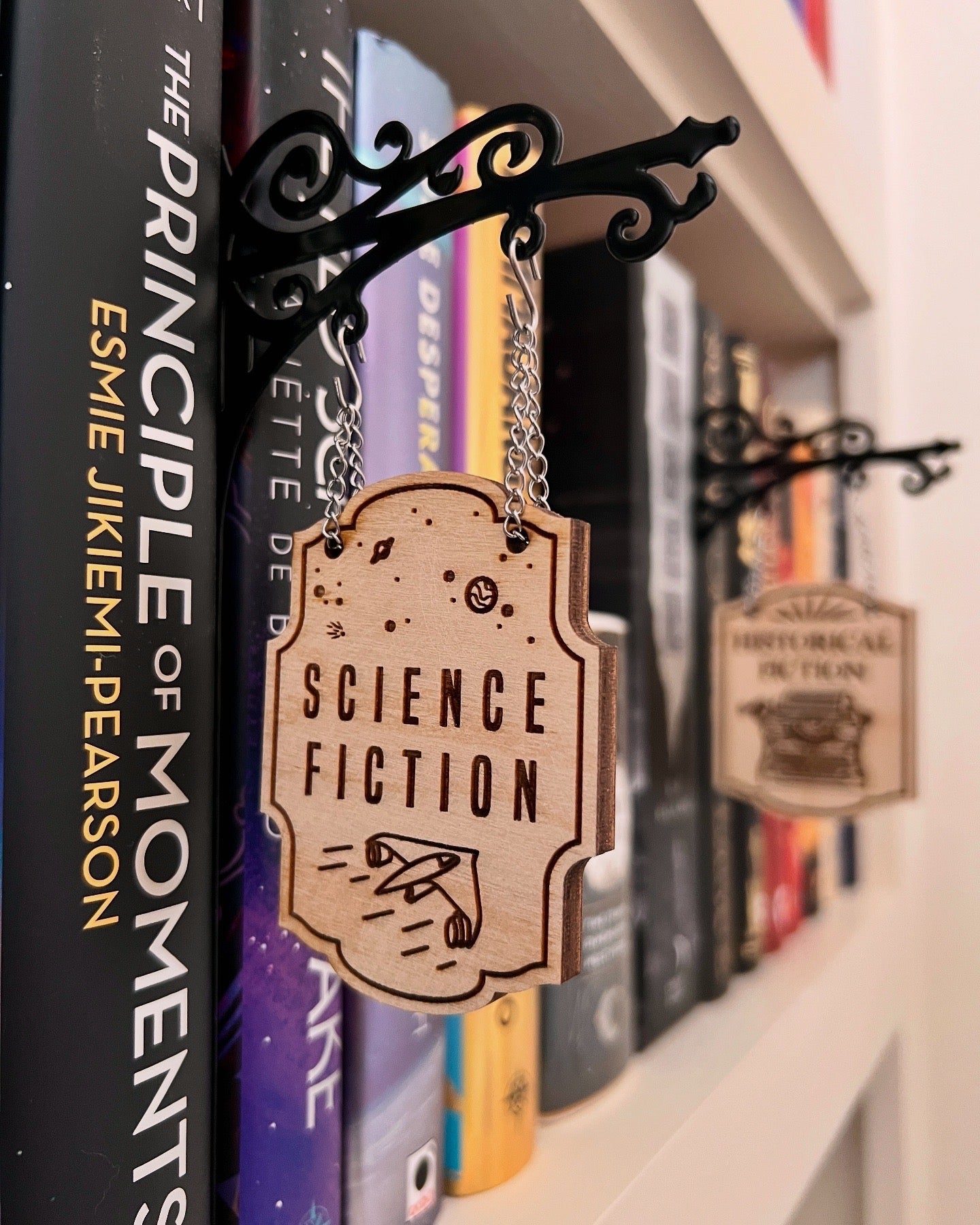 "Science Fiction" Bookshelf Tavern Sign