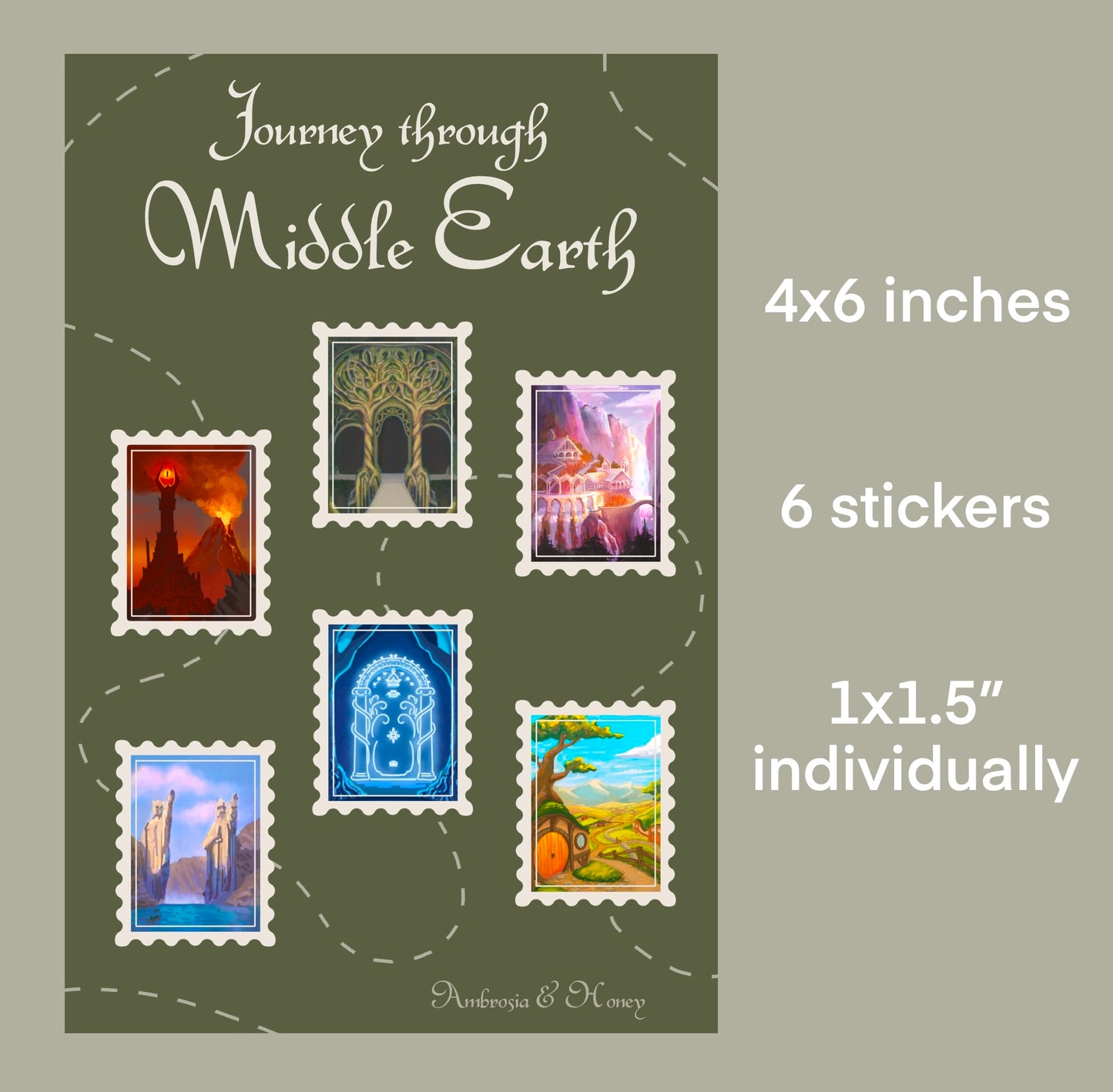 Postage Stamp Sticker Sheet *Ready-To-Ship*