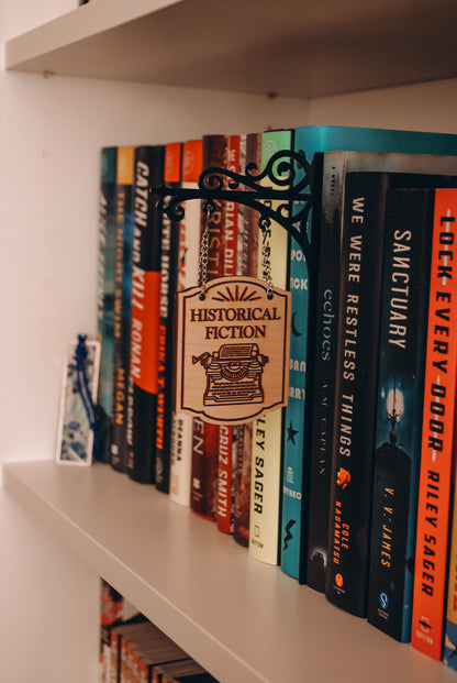 "Historical Fiction" Bookshelf Tavern Sign