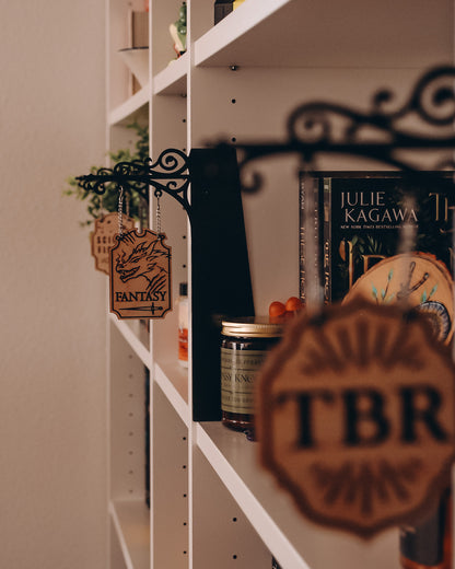 "TBR" Bookshelf Tavern Sign