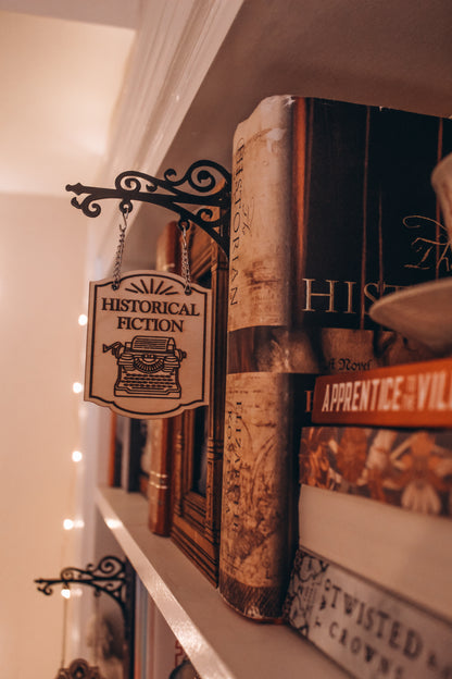 "Historical Fiction" Bookshelf Tavern Sign
