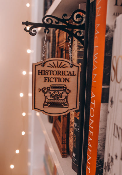 "Historical Fiction" Bookshelf Tavern Sign