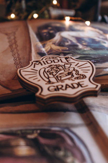 "Middle Grade" Bookshelf Tavern Sign