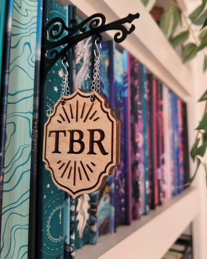 "TBR" Bookshelf Tavern Sign