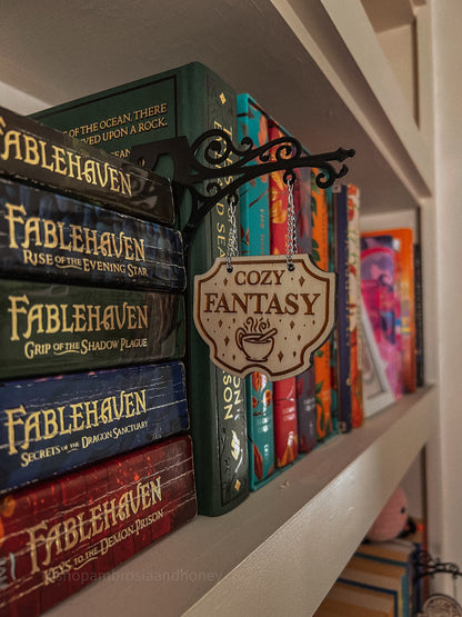 "Cozy Fantasy" Bookshelf Tavern Sign *PREORDER*