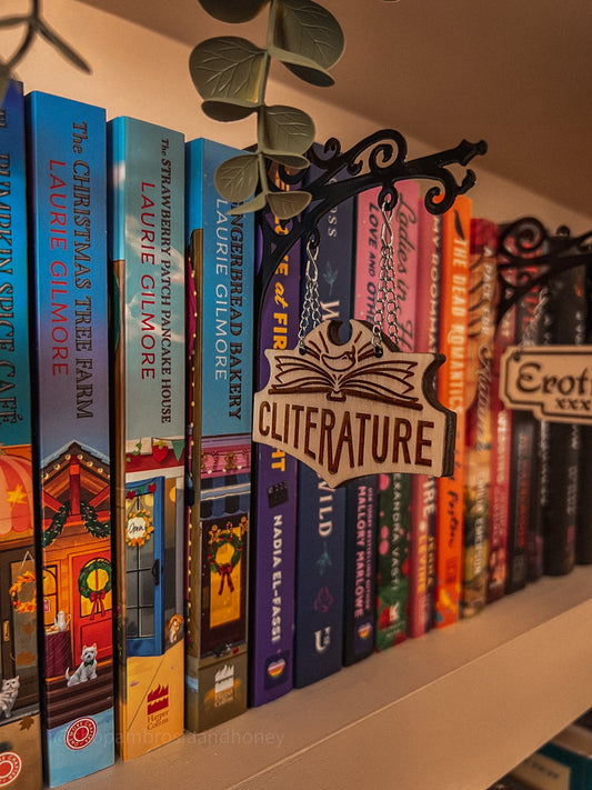 "Cliterature" Bookshelf Tavern Sign *PREORDER*