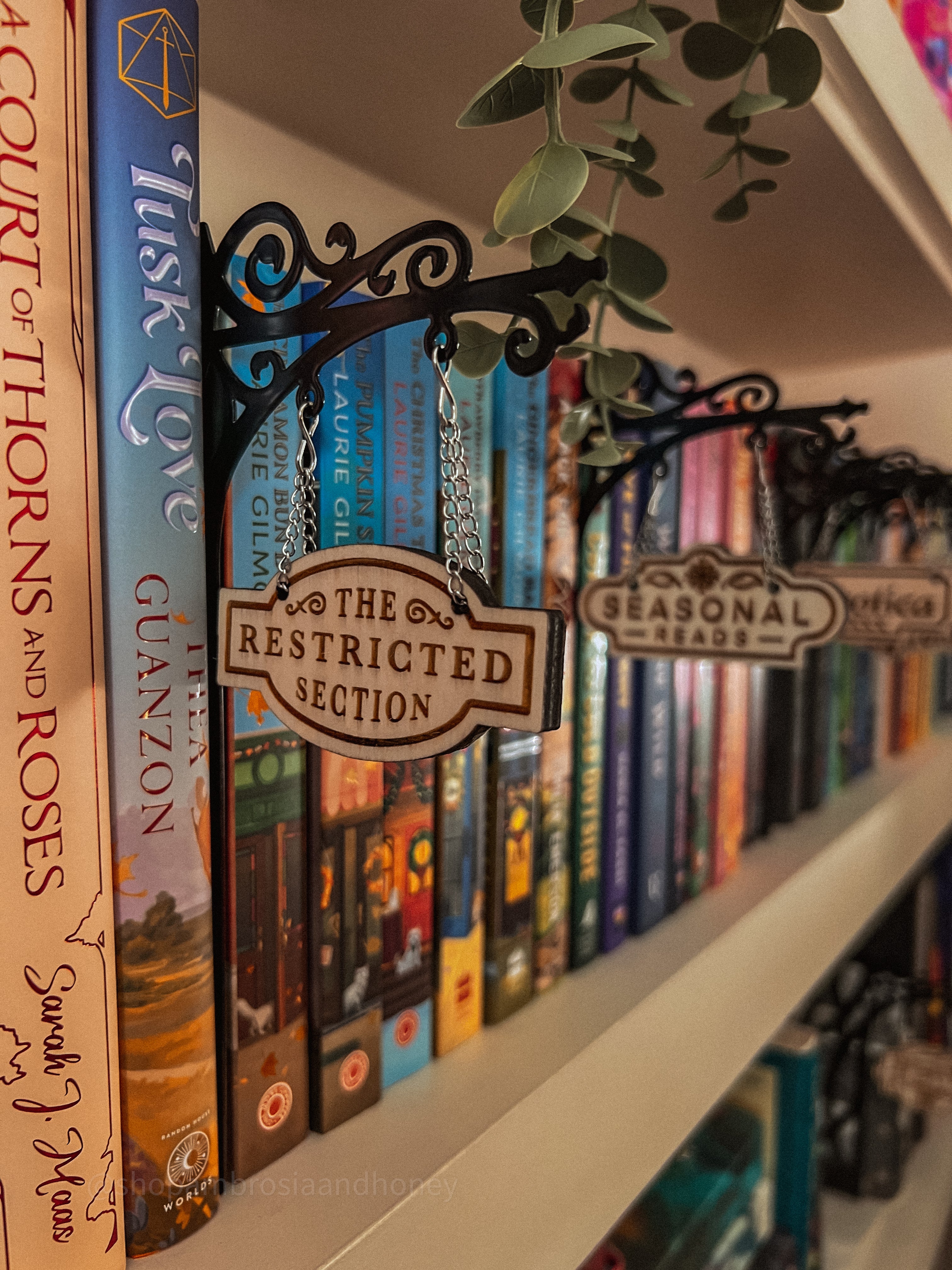 "The Restricted Section" Bookshelf Tavern Sign