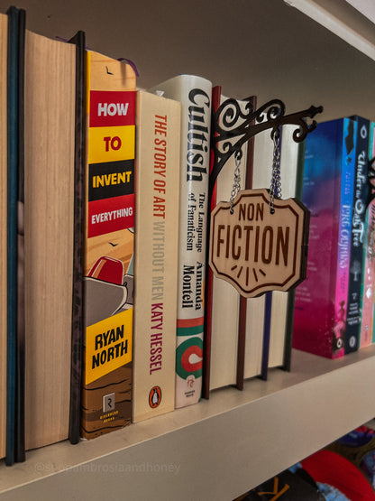 "Non Fiction" Bookshelf Tavern Sign *PREORDER*