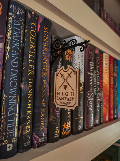 "High Fantasy" Bookshelf Tavern Sign *PREORDER*