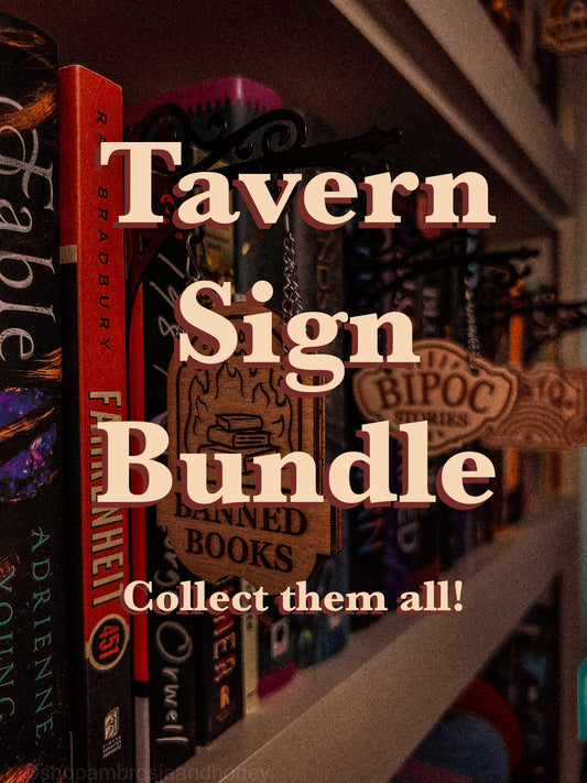 New 9 Bundle - Bookshelf Tavern Sign *PREORDER*