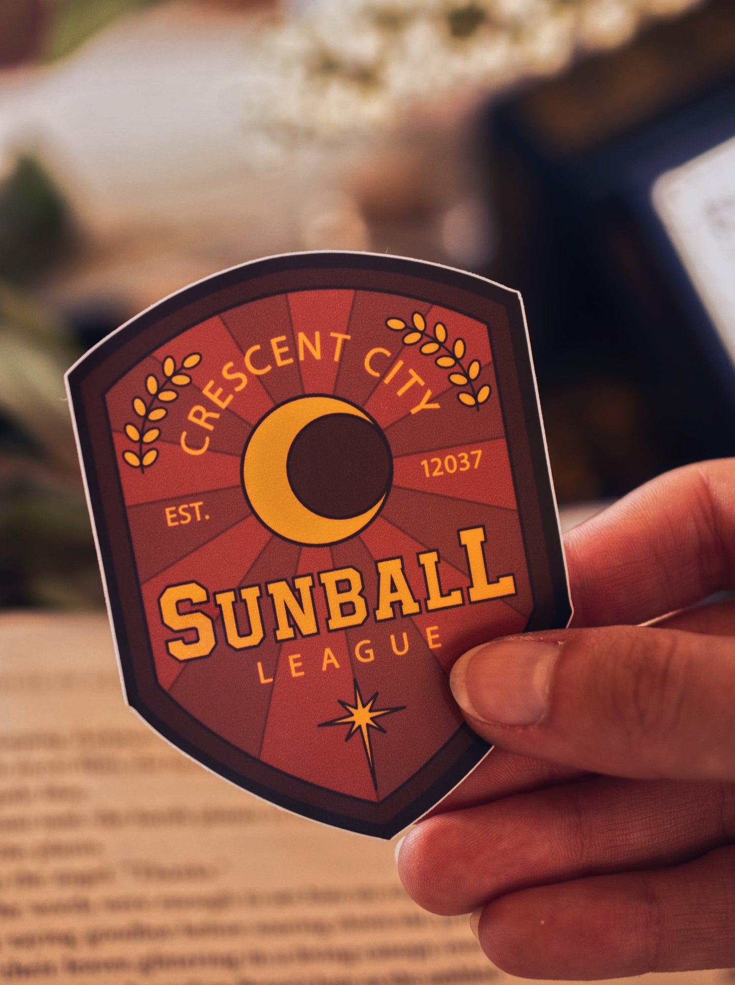 Red Sunball Sticker